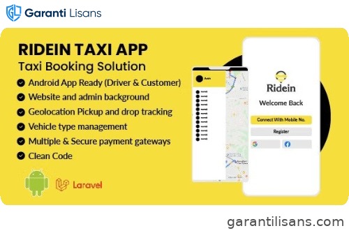 RideIn Taxi App- Android Taxi Booking App With Admin Panel