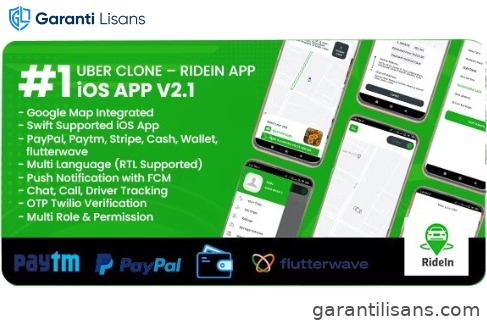 RideIn Taxi App- iOS Taxi Booking App
