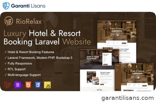 RioRelax – Laravel Luxury Hotel & Resort Booking Website