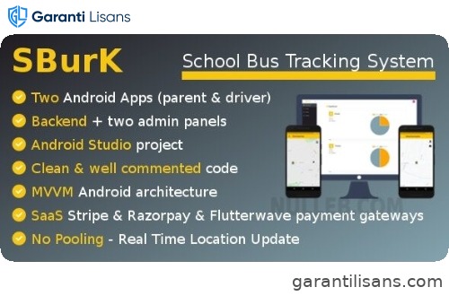 SBurK – School Bus Tracker – Two Android Apps + Backend + Admin panels – SaaS