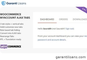 SS WooCommerce Myaccount Ajax Tabs