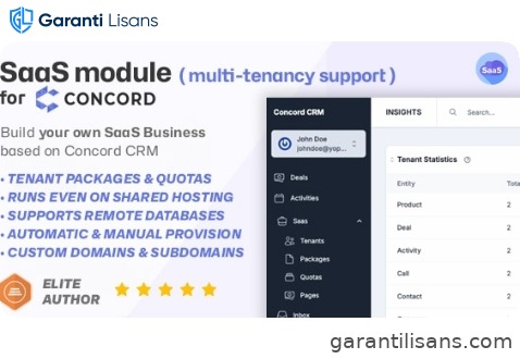 SaaS module for Concord – Transform your CRM into a Powerful Multi-Tenancy Solution