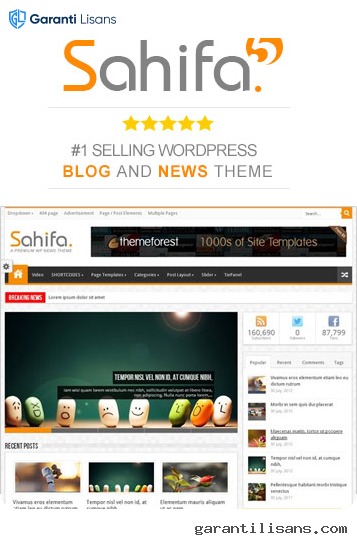 Sahifa – Responsive WordPress News / Magazine / Blog Theme