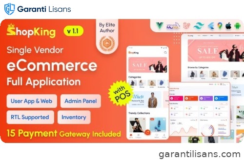 ShopKing – eCommerce App with Laravel Website & Admin Panel with POS | Inventory Management