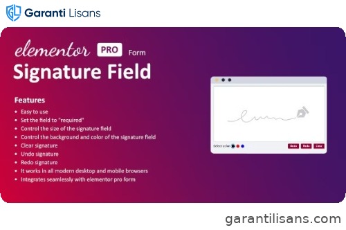 Signature Field for Elementor form