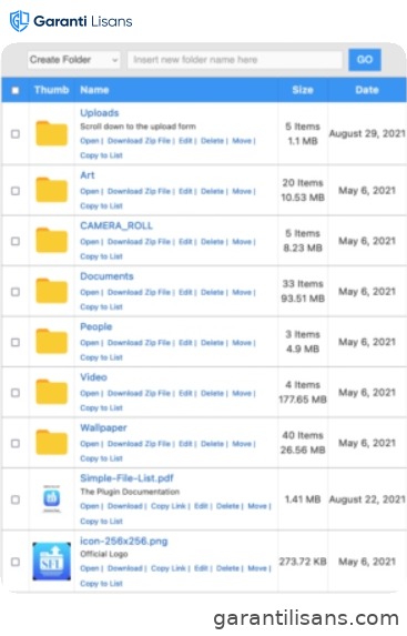 Simple File List Pro