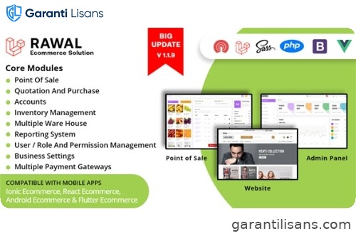 Rawal – Android & Laravel Ecommerce Solution with POS for Single & Multiple Location Business Brand