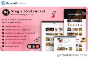 Single Restaurant – Laravel Website & Admin Panel