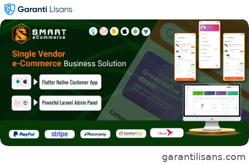 Smart eCommerce – Single Vendor Complete e-Commerce Mobile App With Admin Panel