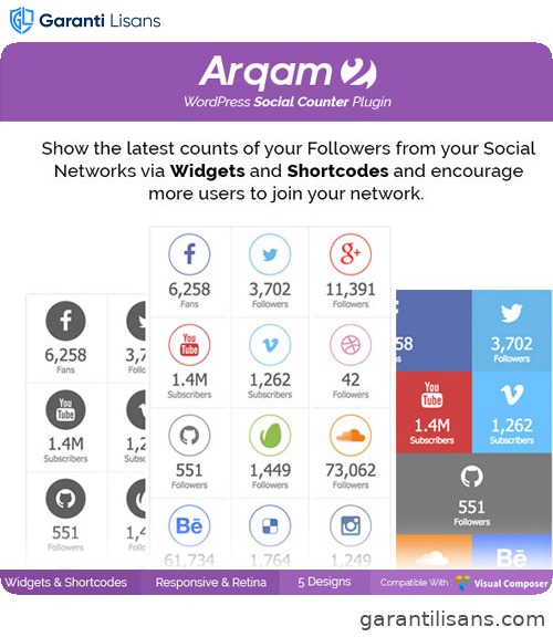 Social Counter Plugin for WordPress – Arqam