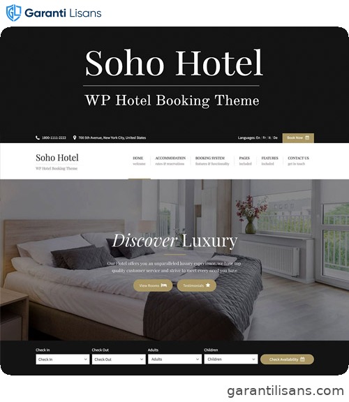Soho Hotel Booking – Hotel WordPress Theme