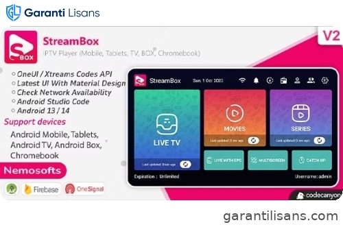 StreamBox – IPTV Player (Android Mobile, Tablets, TV, BOX, Chromebook)
