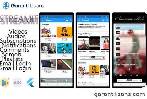 StreamIt – Audio & Video Streaming App for Android and IOS platforms.