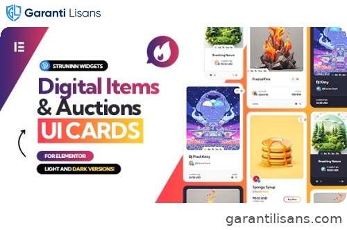 Struninn – Digital Items and Auctions – UI Cards for Elementor