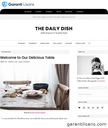 StudioPress Daily Dish Pro Genesis WordPress Theme