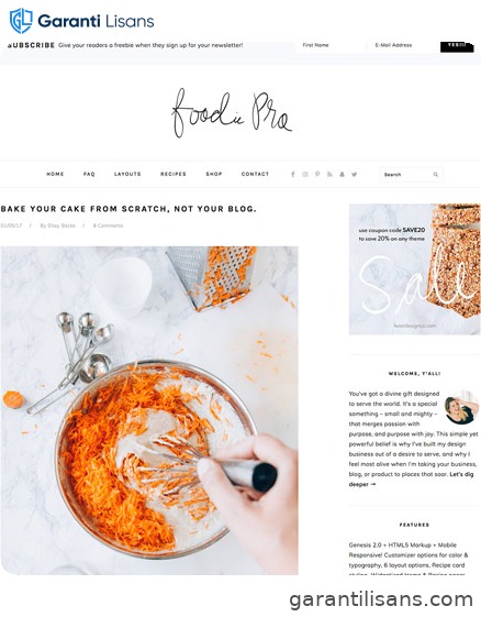 StudioPress Foodie Pro Genesis WordPress Theme