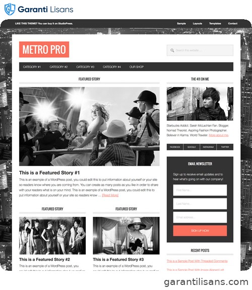 StudioPress Metro Pro Genesis WordPress Theme