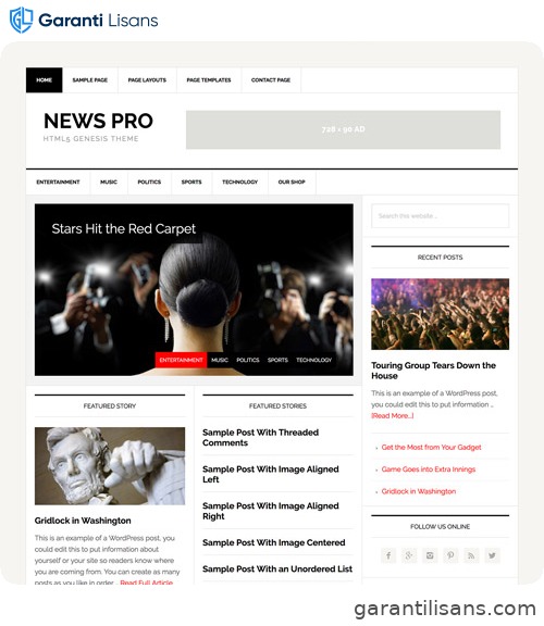 StudioPress News Pro Genesis WordPress Theme