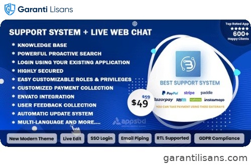 Support System-Live Web Chat & Client Desk & Ticket Help Desk