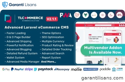 TLCommerce | Laravel & VueJS Powered Ecommerce CMS with PWA