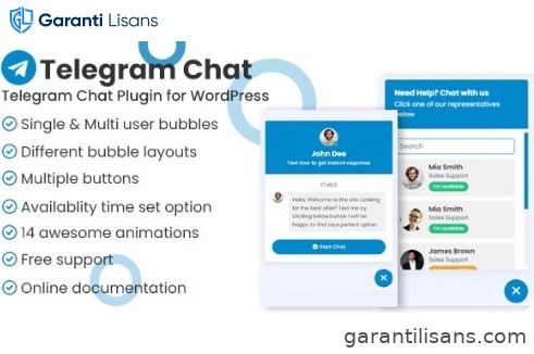 Telegram Chat Support Pro WordPress Plugin