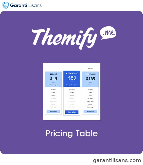 Themify Builder Pricing Table