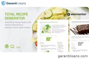 Total Recipe Generator – WordPress Recipe Maker with Schema and Nutrition Facts (Elementor addon)