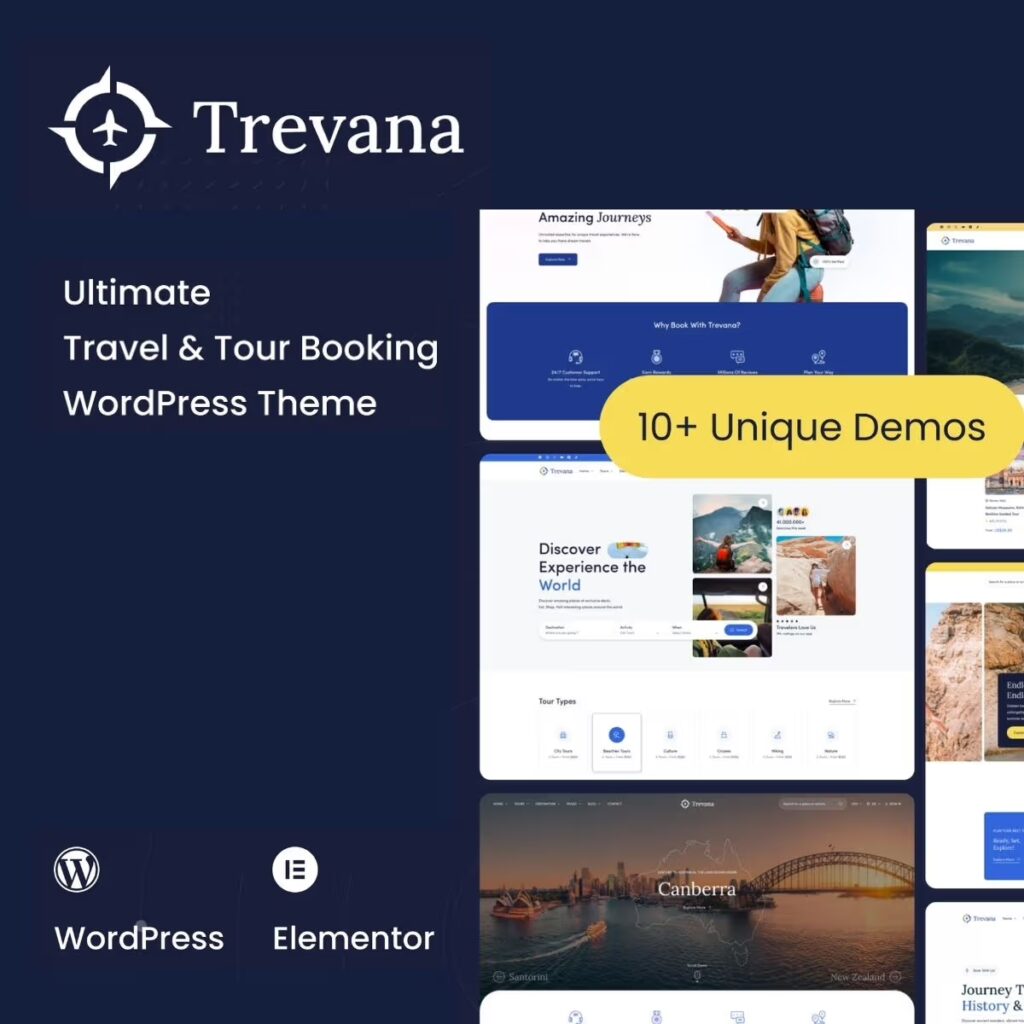Trevana – Travel & Tour Booking WordPress Theme