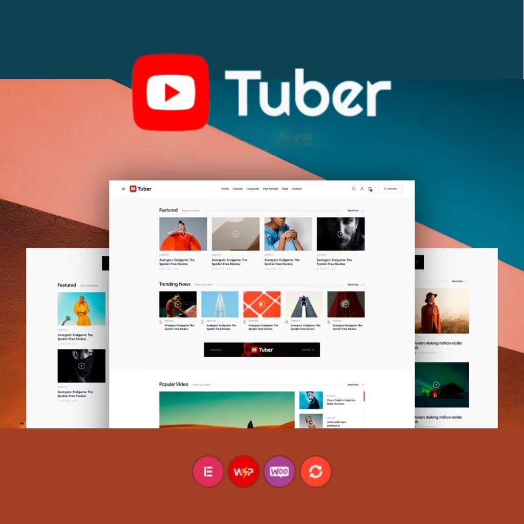 Tuber – Youtube Streaming & Podcast WordPress Theme