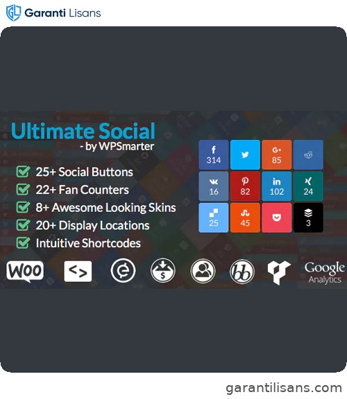 Ultimate Social – Easy Social Share Buttons and Fan Counters for WordPress