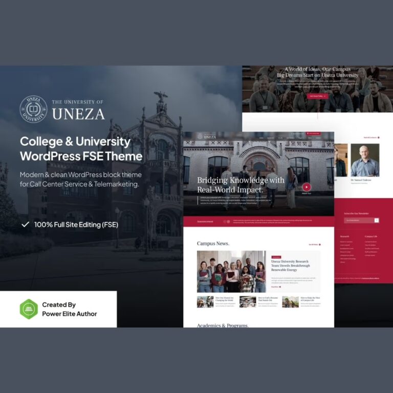 Uneza – College & University Gutenverse FSE WordPress Theme