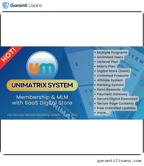 UniMatrix SaaS Membership – MLM Script