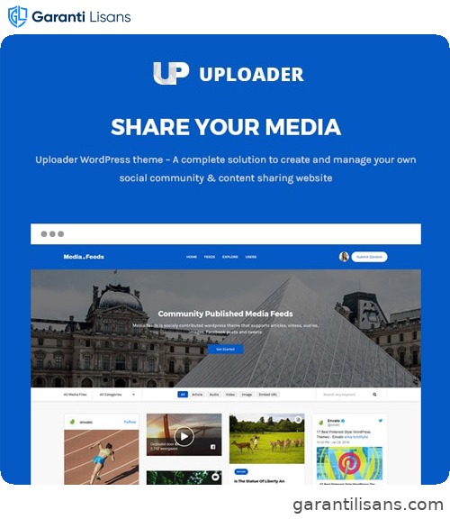 Uploader – Advanced Media Sharing Theme