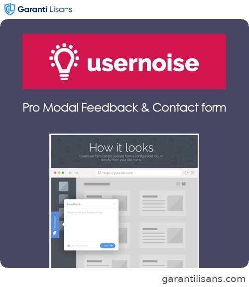 Usernoise Pro Modal Feedback & Contact form