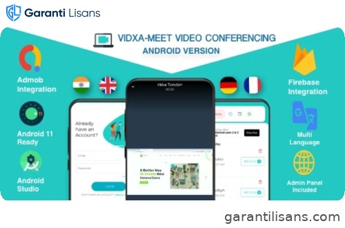 VIDXA MEET – Free Video Conferencing & Audio Conferencing App | Zoom Clone (Android + Admin Panel)