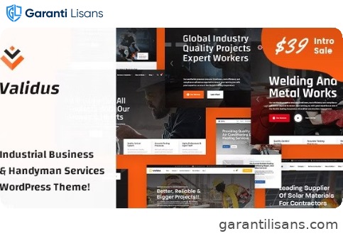Validus – Industrial Business & Handyman Services WordPress Theme