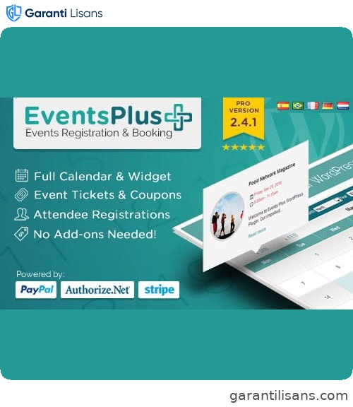 WP EventsPlus – Events Calendar Registration & Booking