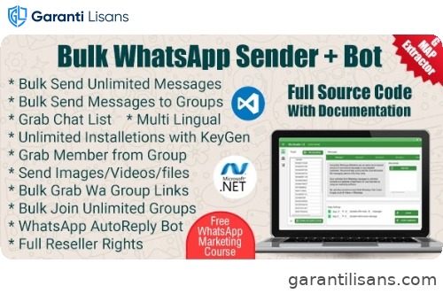 WaSender Bulk WhatsApp Sender + Group Sender + WhatsApp Auto Reply Bot