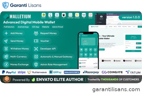 Walletium – Digital Wallet and Payment Gateway Full Solution