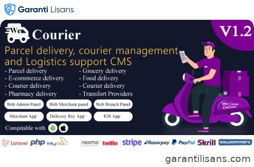 We Courier – Courier and logistics management CMS with Merchant,Delivery app