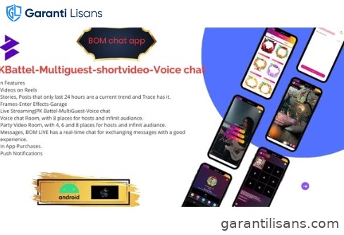 BOMChat – Social Media ,short Video,live streaming,Pk battel with admin panel