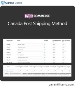 WooCommerce Canada Post Shipping Method