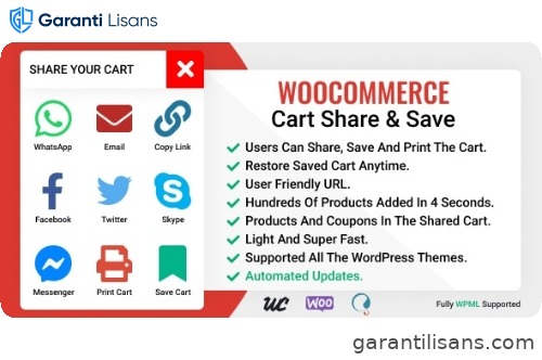 WooCommerce Cart Share and Save