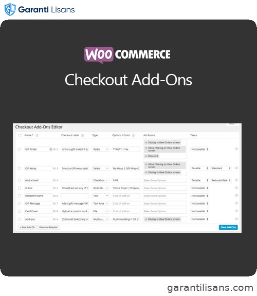 WooCommerce Checkout Add-Ons