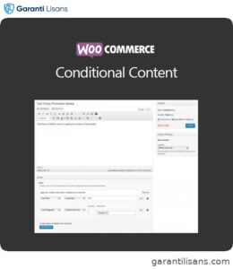 WooCommerce Conditional Content
