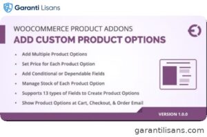 WooCommerce Custom Product Addons, Custom Product Options