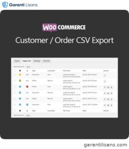 WooCommerce Customer/Order CSV Export