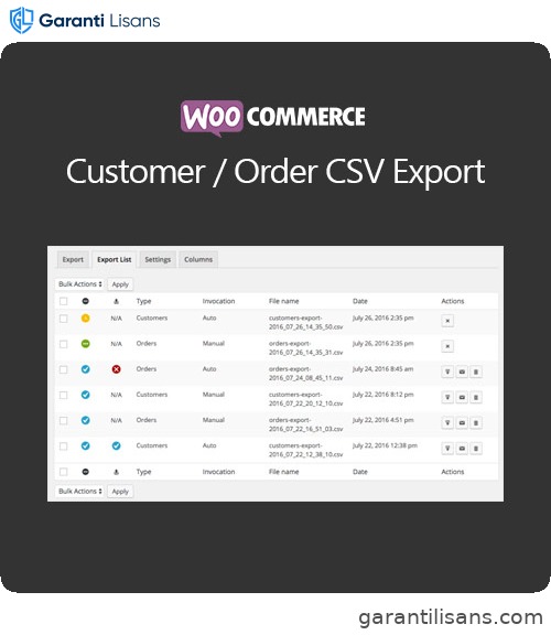 WooCommerce Customer/Order CSV Export