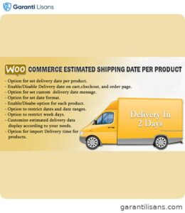 WooCommerce Estimated Shipping Date Per Product