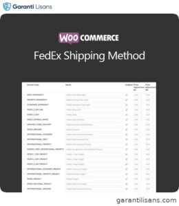 WooCommerce FedEx Shipping Method